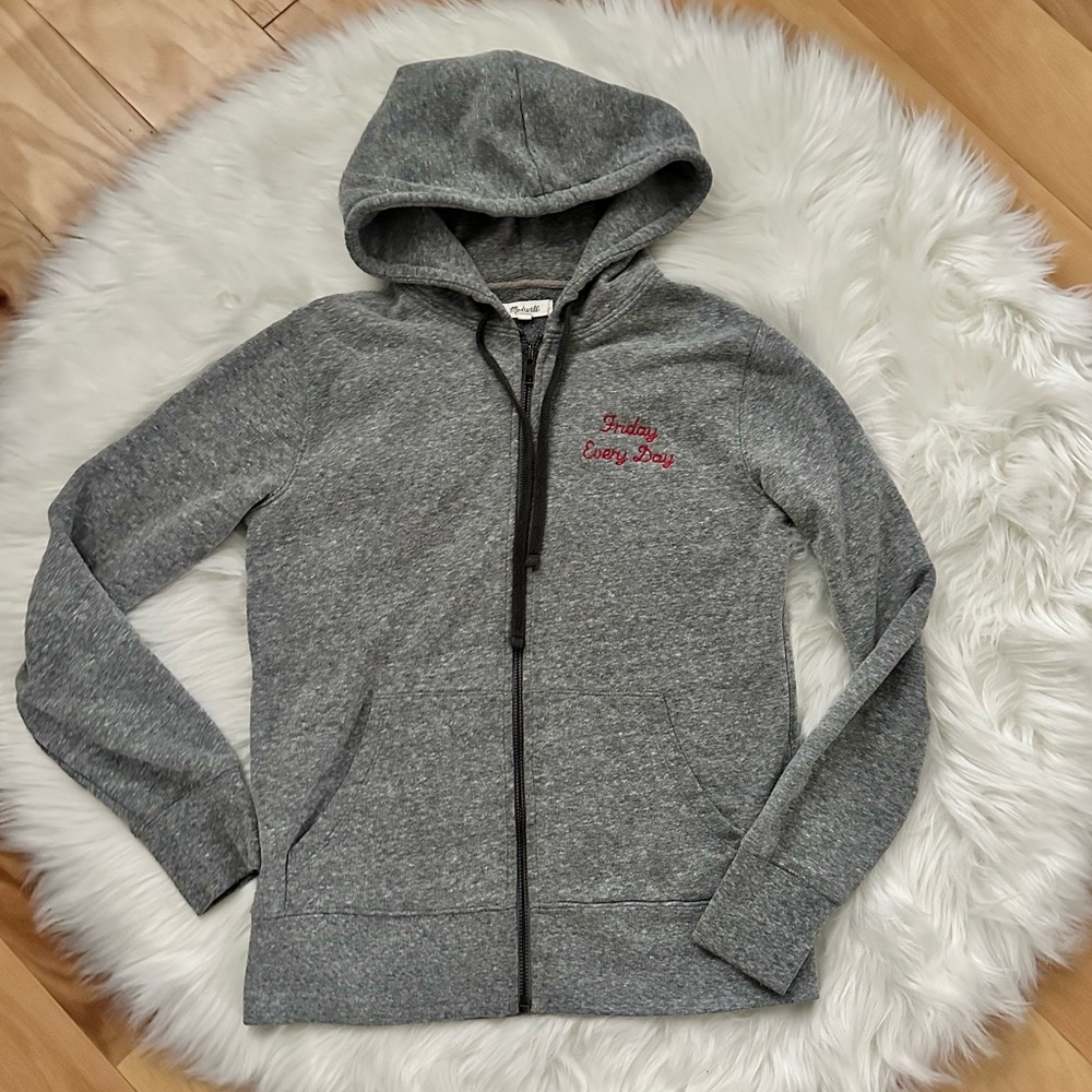 Madewell Friday Every Day Embroidered Full Hoodie Size XS